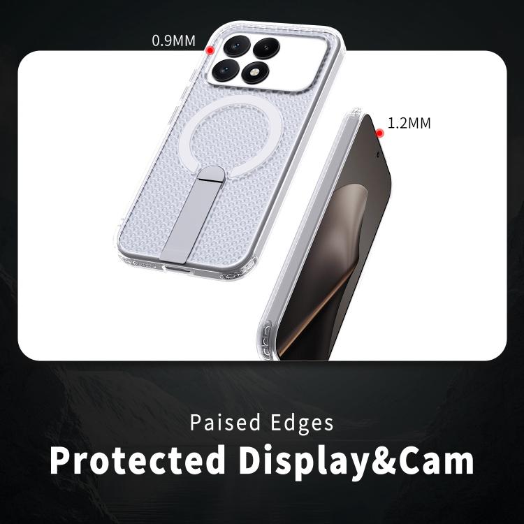 For Redmi K90 / Poco F8 Pro 5G Honeycomb Cooling MagSafe Holder Phone Case