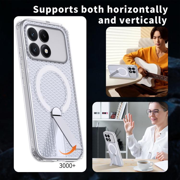 For Redmi K90 / Poco F8 Pro 5G Honeycomb Cooling MagSafe Holder Phone Case