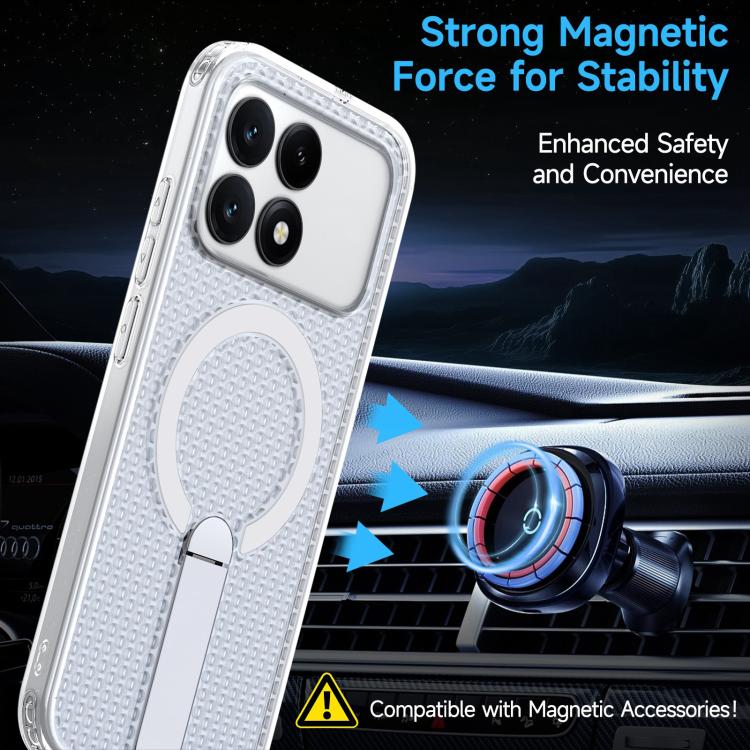 For Redmi K90 / Poco F8 Pro 5G Honeycomb Cooling MagSafe Holder Phone Case