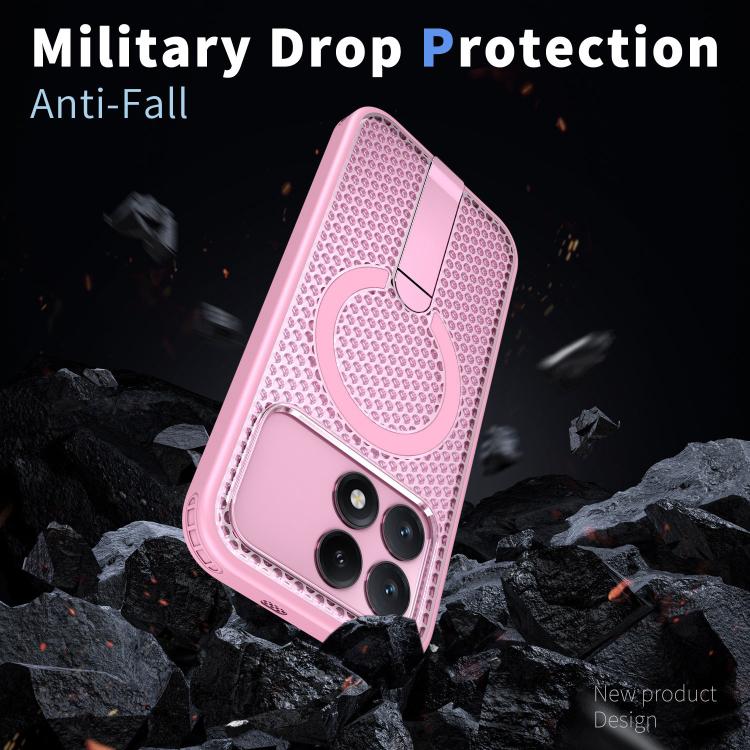 For Redmi K90 / Poco F8 Pro 5G Honeycomb Cooling MagSafe Holder Phone Case