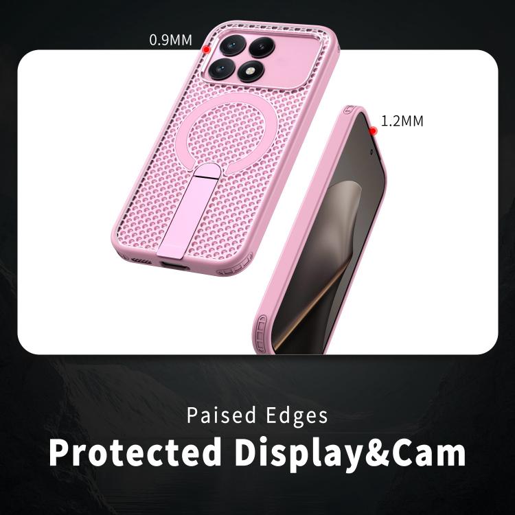 For Redmi K90 / Poco F8 Pro 5G Honeycomb Cooling MagSafe Holder Phone Case