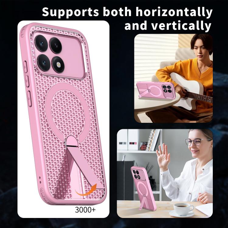 For Redmi K90 / Poco F8 Pro 5G Honeycomb Cooling MagSafe Holder Phone Case