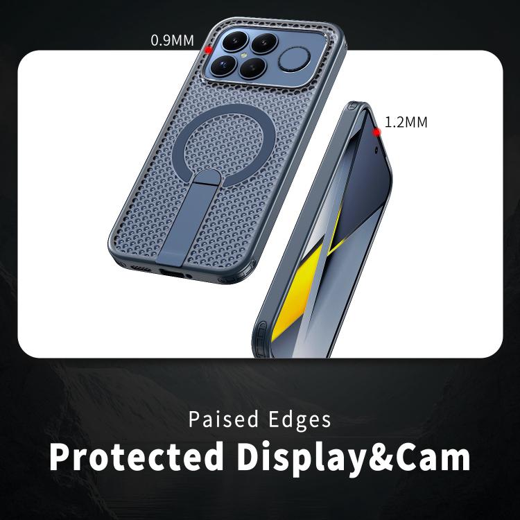 For Redmi K90 Pro Max / Poco F8 Ultra Honeycomb Cooling MagSafe Holder Phone Case