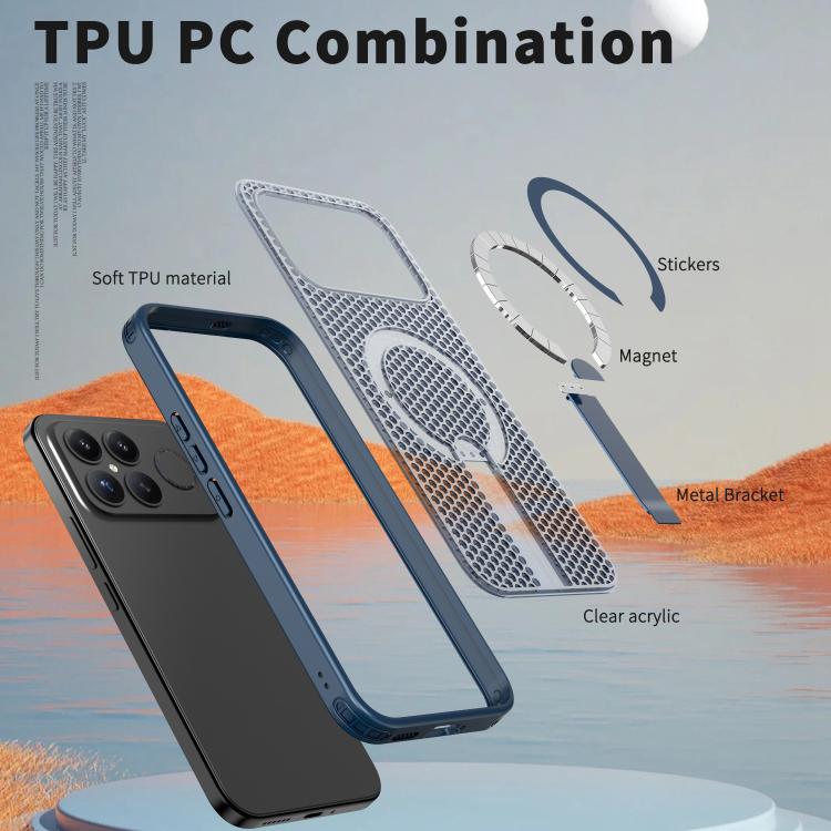 For Redmi K90 Pro Max / Poco F8 Ultra Honeycomb Cooling MagSafe Holder Phone Case