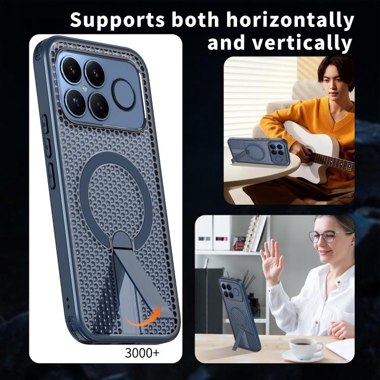 For Redmi K90 Pro Max / Poco F8 Ultra Honeycomb Cooling MagSafe Holder Phone Case