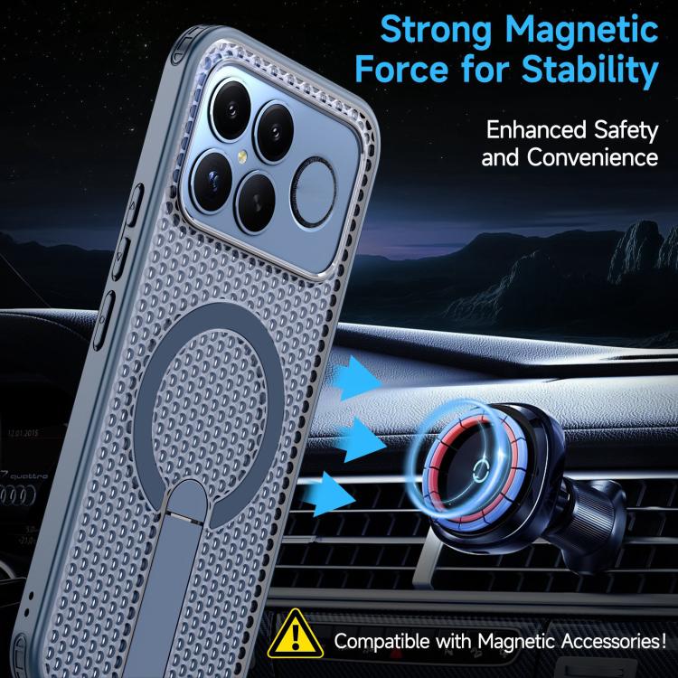 For Redmi K90 Pro Max / Poco F8 Ultra Honeycomb Cooling MagSafe Holder Phone Case