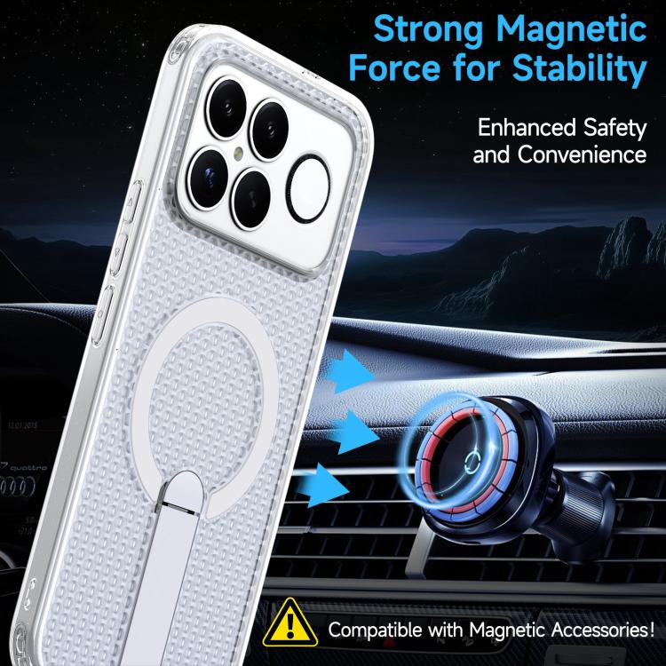 For Redmi K90 Pro Max / Poco F8 Ultra Honeycomb Cooling MagSafe Holder Phone Case