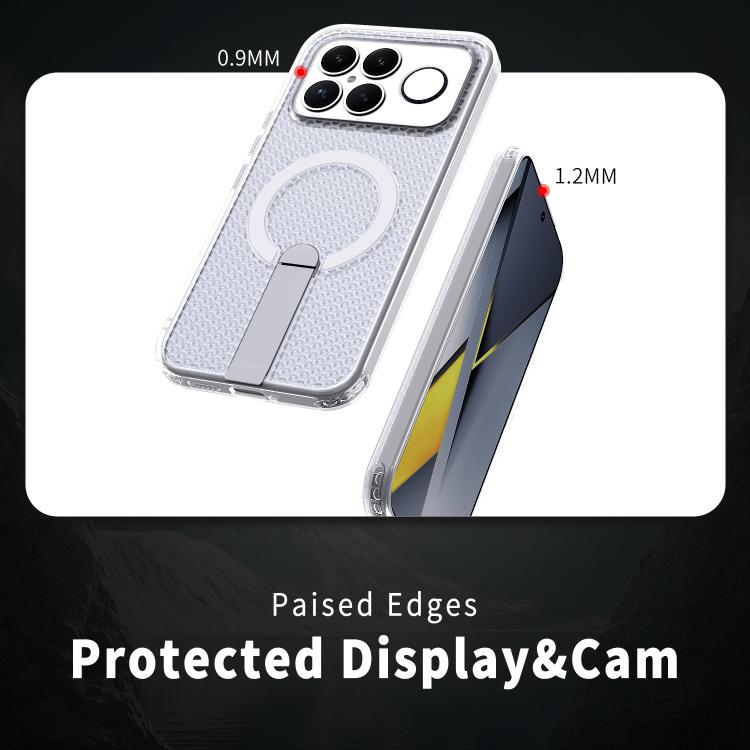 For Redmi K90 Pro Max / Poco F8 Ultra Honeycomb Cooling MagSafe Holder Phone Case