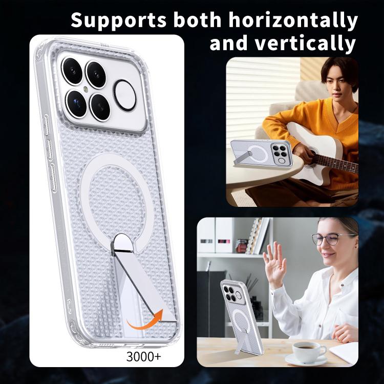 For Redmi K90 Pro Max / Poco F8 Ultra Honeycomb Cooling MagSafe Holder Phone Case
