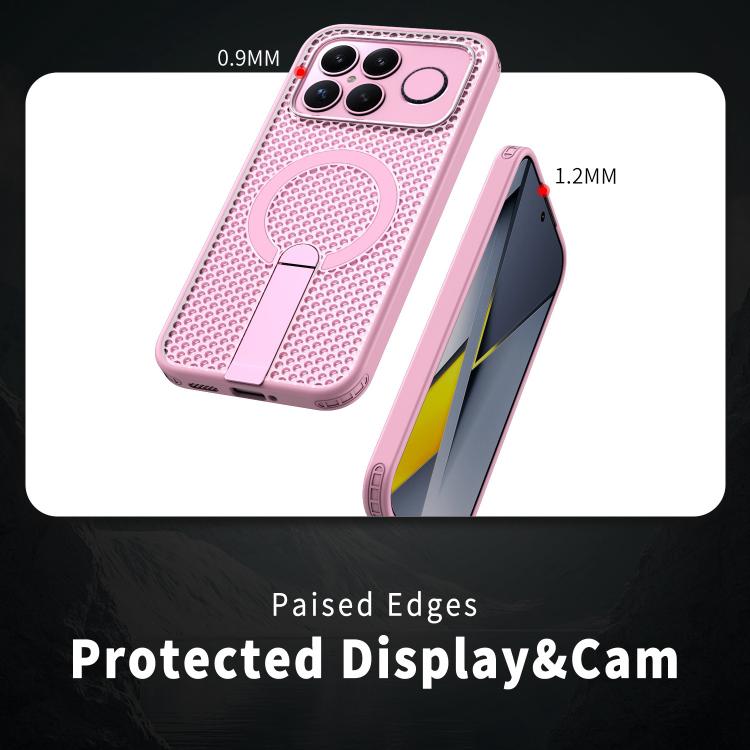 For Redmi K90 Pro Max / Poco F8 Ultra Honeycomb Cooling MagSafe Holder Phone Case