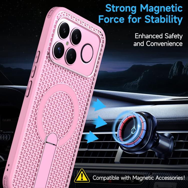 For Redmi K90 Pro Max / Poco F8 Ultra Honeycomb Cooling MagSafe Holder Phone Case