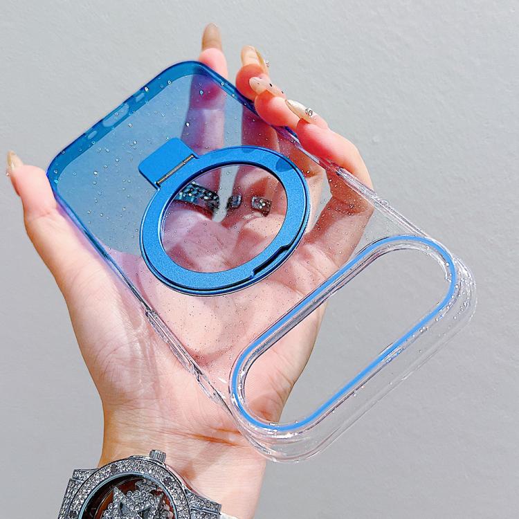 For iPhone Air Transparent Gradient Metal Ring Holder MagSafe Phone Case