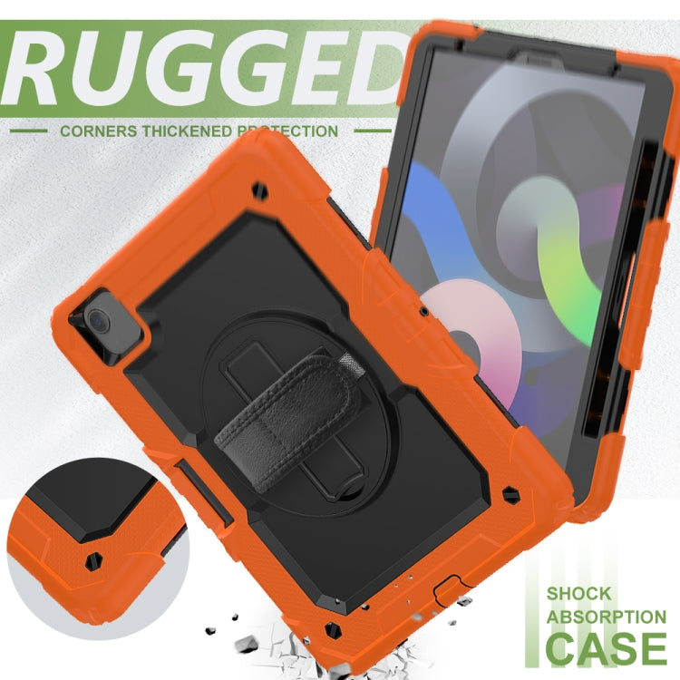 Shockproof Colorful Silicone + PC Protective Case with Holder & Shoulder Strap & Hand Strap & Pen Slot For iPad Air 2022 / 2020 10.9