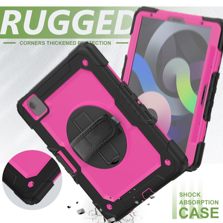 Shockproof Colorful Silicone + PC Protective Case with Holder & Shoulder Strap & Hand Strap & Pen Slot For iPad Air 2022 / 2020 10.9