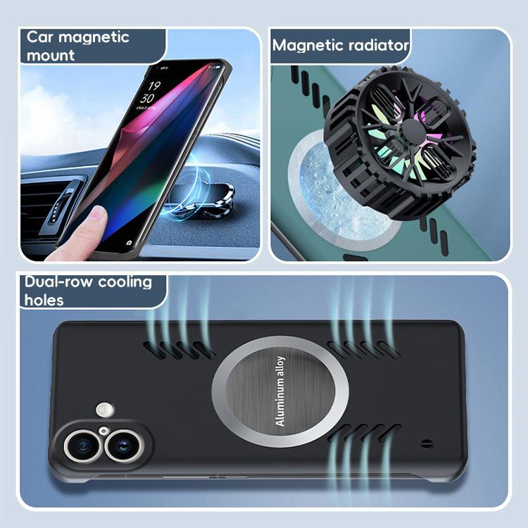 For iPhone 17 All-inclusive Lens Frameless Graphene Cooling Phone Case