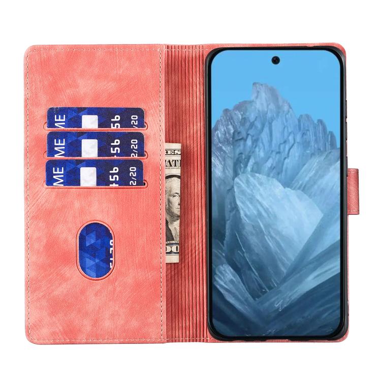 For Google Pixel 9 / 10 Pro Pen Heart Cat Embossed Leather Phone Case