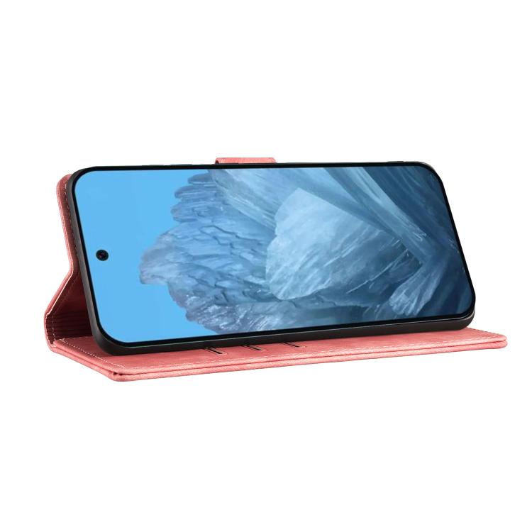 For Google Pixel 9 / 10 Pro Pen Heart Cat Embossed Leather Phone Case
