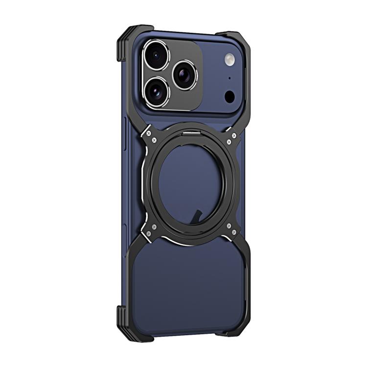For iPhone 17 Pro Max Mechanical Arm Borderless MagSafe Holder Metal Phone Case