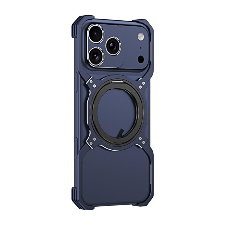 For iPhone 17 Pro Max Mechanical Arm Borderless MagSafe Holder Metal Phone Case