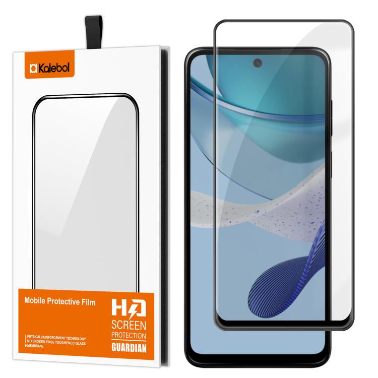 For Motorola Moto G53 5G Kalebol High-Aluminum Screen-Printed Full-Coverage Anti-Fingerprint Black-Bordered HD Tempered Glass Film