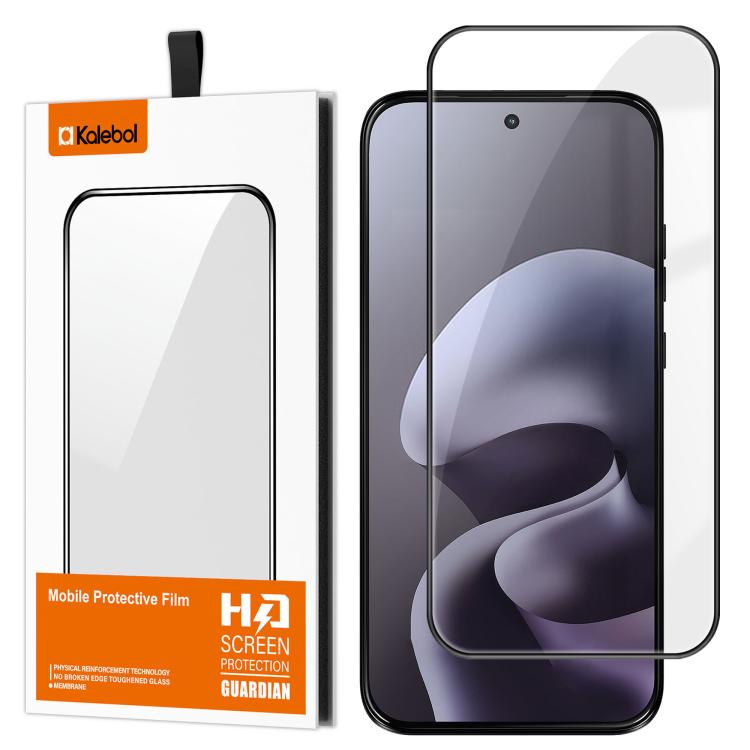 For Motorola Moto G67 5G Kalebol High-Aluminum Screen-Printed Full-Coverage Anti-Fingerprint Black-Bordered HD Tempered Glass Film