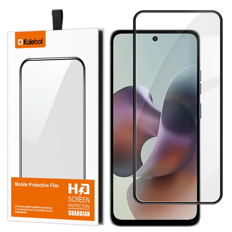 For Motorola Moto G36 5G Kalebol High-Aluminum Screen-Printed Full-Coverage Anti-Fingerprint Black-Bordered HD Tempered Glass Film