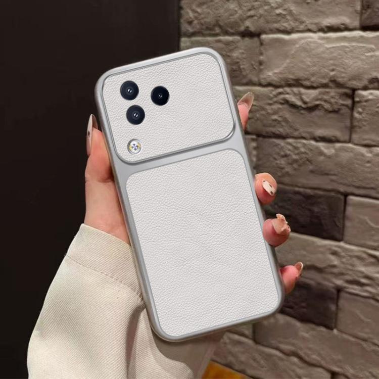 For Xiaomi Civi 3 Large Window Leather Textured Coated TPU Phone Case - White