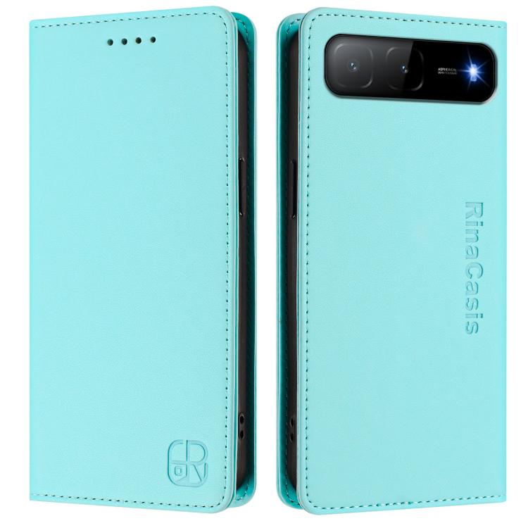 For Tecno Spark Go 5G 2025 / Hot 60i 5G RC01 Dual-Folded Magnetic Suction RFID Leather Phone Case