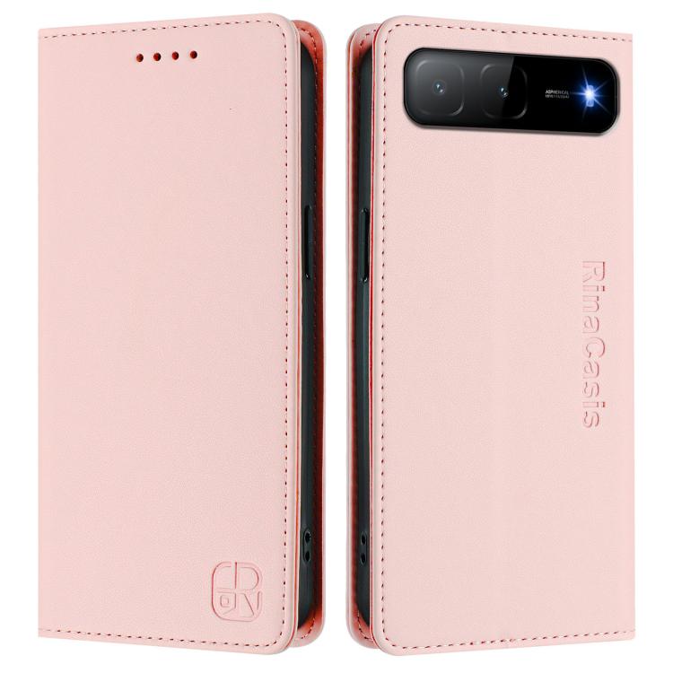 For Tecno Spark Go 5G 2025 / Hot 60i 5G RC01 Dual-Folded Magnetic Suction RFID Leather Phone Case