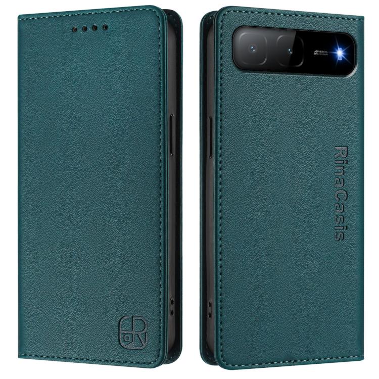 For Tecno Spark Go 5G 2025 / Hot 60i 5G RC01 Dual-Folded Magnetic Suction RFID Leather Phone Case