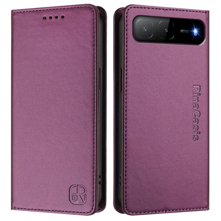 For Tecno Spark Go 5G 2025 / Hot 60i 5G RC01 Dual-Folded Magnetic Suction RFID Leather Phone Case
