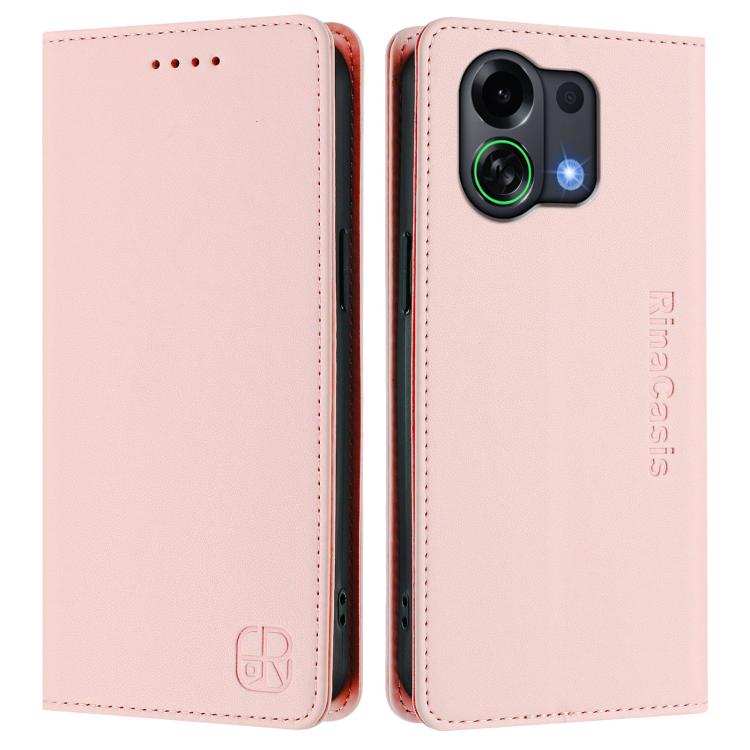For OPPO K13 Turbo 5G / K13 Turbo Pro 5G RC01 Dual-Folded Magnetic Suction RFID Leather Phone Case