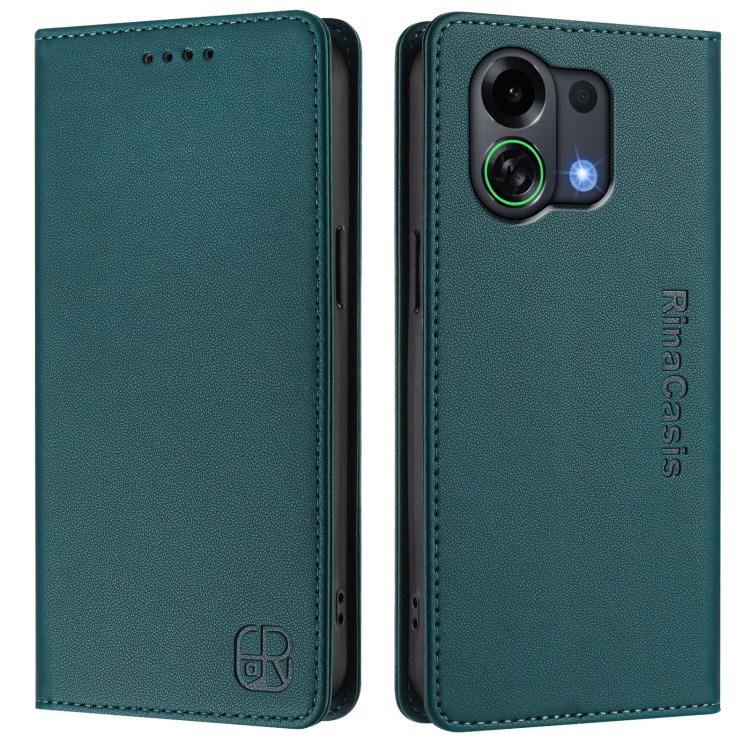 For OPPO K13 Turbo 5G / K13 Turbo Pro 5G RC01 Dual-Folded Magnetic Suction RFID Leather Phone Case