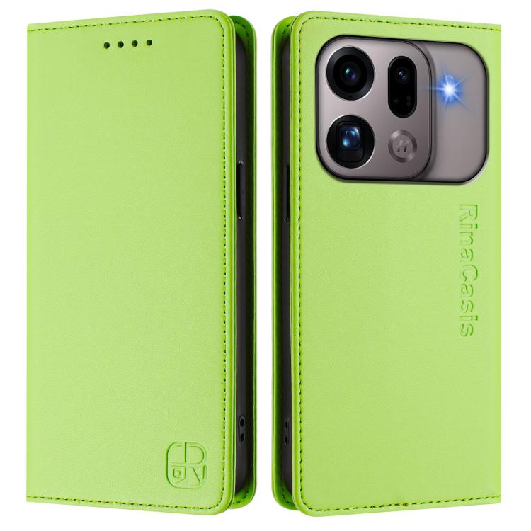 For OPPO Find X9s Pro 5G RC01 Dual-Folded Magnetic Suction RFID Leather Phone Case