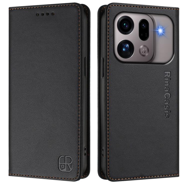For OPPO Find X9s Pro 5G RC01 Dual-Folded Magnetic Suction RFID Leather Phone Case