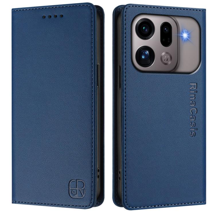 For OPPO Find X9s Pro 5G RC01 Dual-Folded Magnetic Suction RFID Leather Phone Case