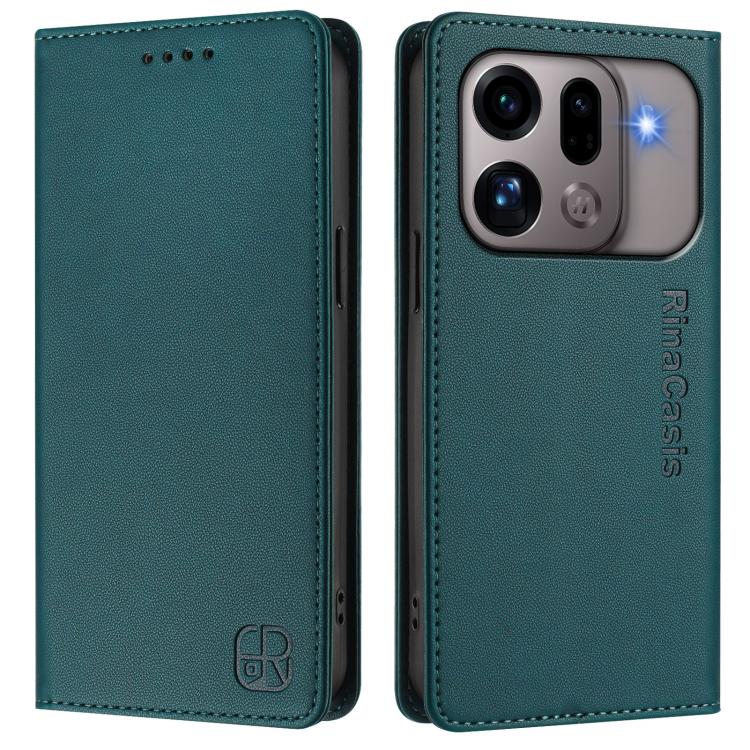 For OPPO Find X9s Pro 5G RC01 Dual-Folded Magnetic Suction RFID Leather Phone Case