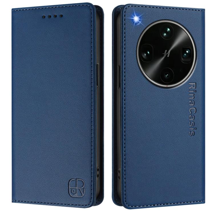 For OPPO Find X9 Ultra RC01 Dual-Folded Magnetic Suction RFID Leather Phone Case