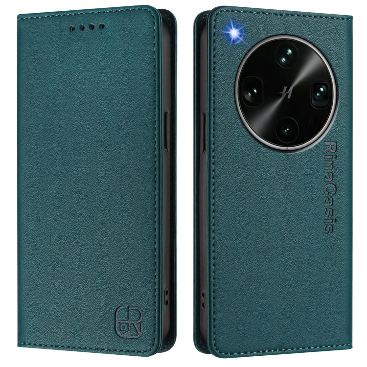 For OPPO Find X9 Ultra RC01 Dual-Folded Magnetic Suction RFID Leather Phone Case