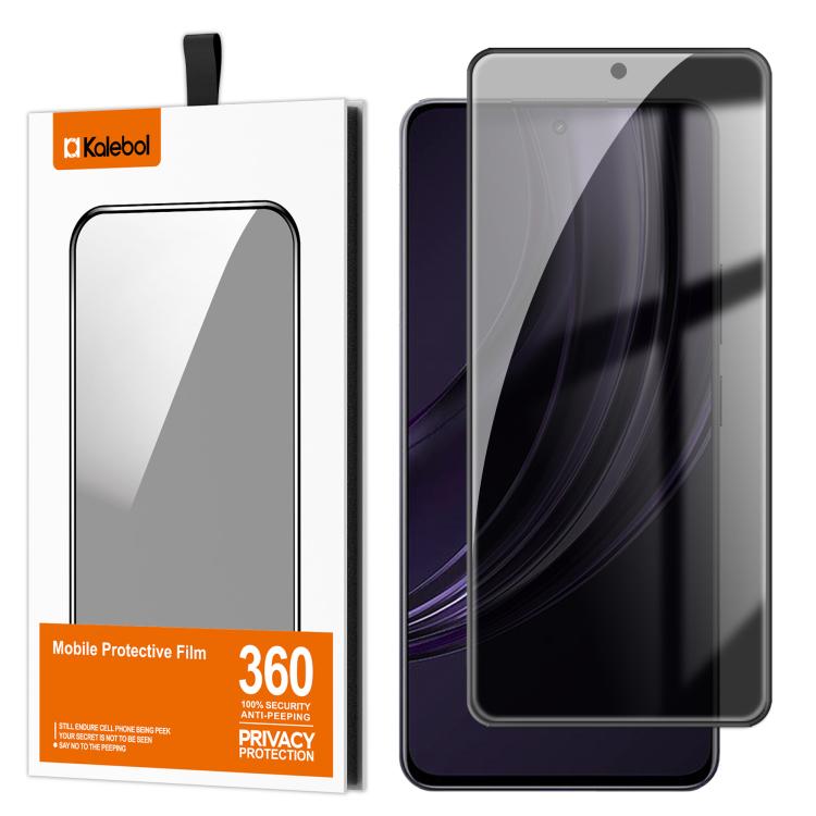 For Realme 13 5G Kalebol High-Aluminum Screen-Printed Full-Coverage Black-Border Privacy Tempered Glass Film