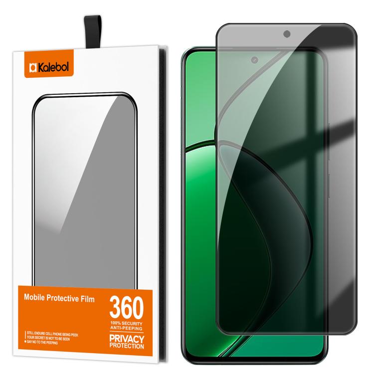 For Realme 13 4G Kalebol High-Aluminum Screen-Printed Full-Coverage Black-Border Privacy Tempered Glass Film
