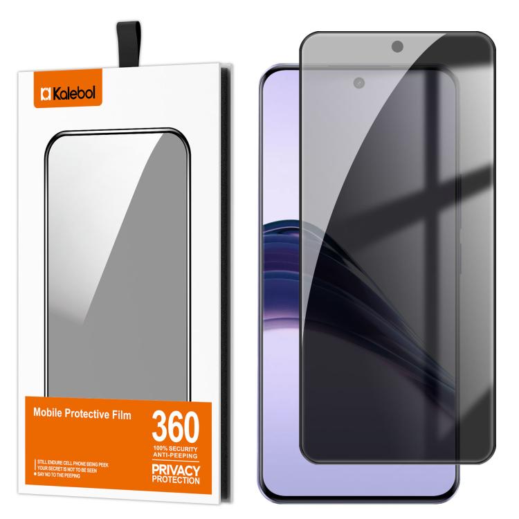 For Realme 13 Pro Kalebol High-Aluminum Screen-Printed Full-Coverage Black-Border Privacy Tempered Glass Film