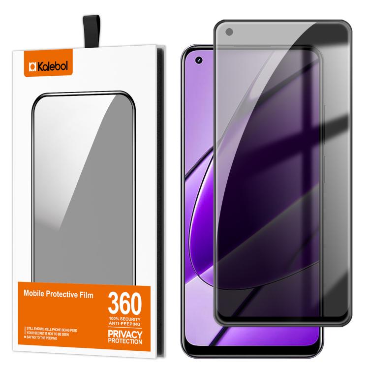 For Realme 11 4G Kalebol High-Aluminum Screen-Printed Full-Coverage Black-Border Privacy Tempered Glass Film