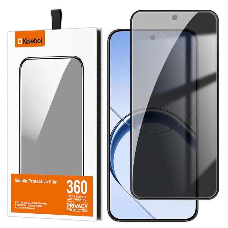 For Realme 16 5G Kalebol High-Aluminum Screen-Printed Full-Coverage Black-Border Privacy Tempered Glass Film