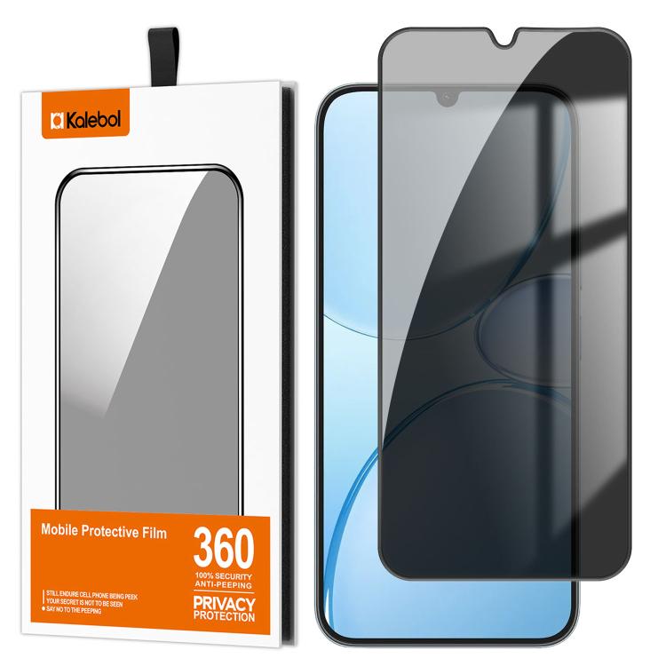 For Realme Narzo 100 Lite 5G Kalebol High-Aluminum Screen-Printed Full-Coverage Black-Border Privacy Tempered Glass Film