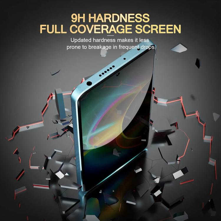For Realme 13+ Kalebol High-Aluminum Screen-Printed Full-Coverage Black-Border Privacy Tempered Glass Film