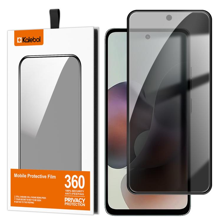 For Motorola Moto G36 5G Kalebol High-Aluminum Screen-Printed Full-Coverage Black-Border Privacy Tempered Glass Film