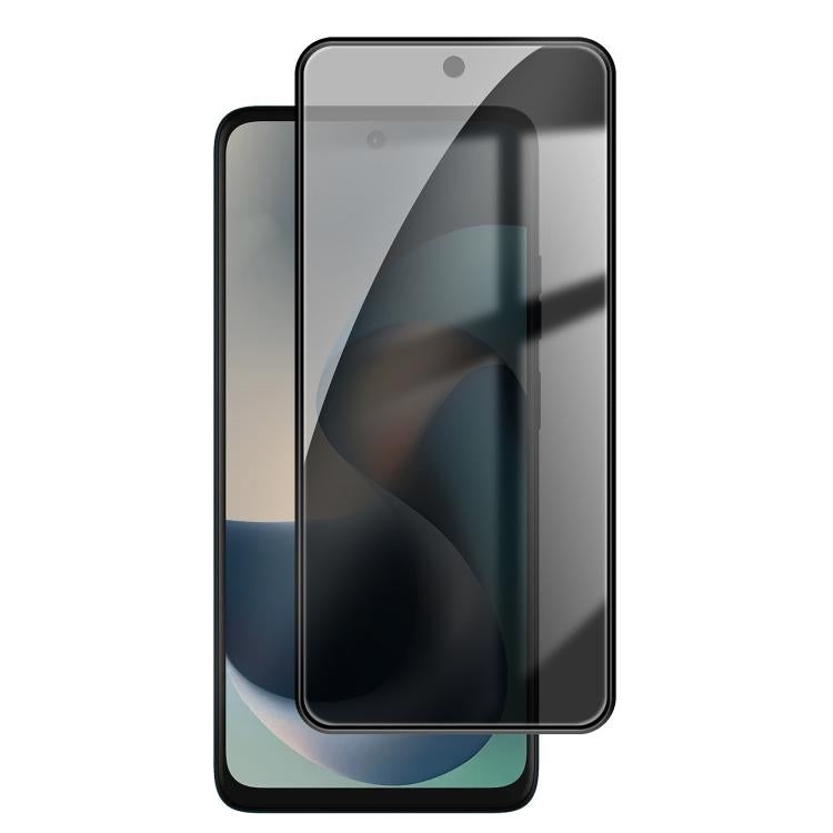 For Motorola Moto G57 5G Kalebol High-Aluminum Screen-Printed Full-Coverage Black-Border Privacy Tempered Glass Film