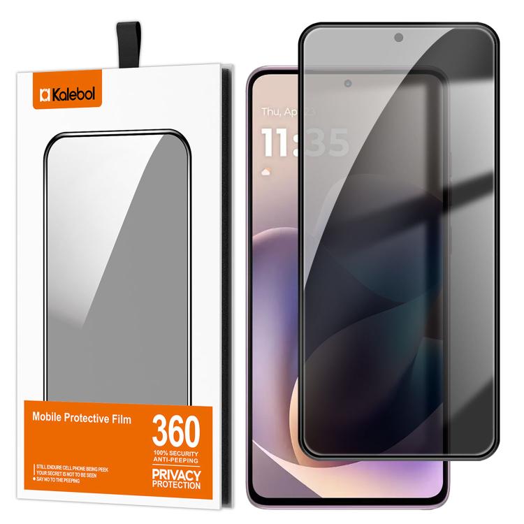 For Motorola Moto G Stylus 5G 2026 Kalebol High-Aluminum Screen-Printed Full-Coverage Black-Border Privacy Tempered Glass Film
