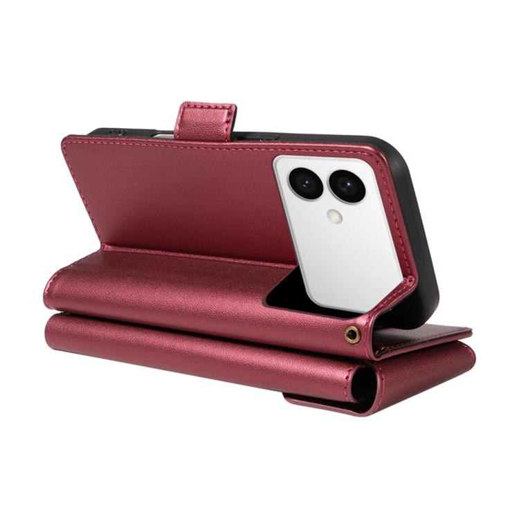 For Galaxy S26 Edge 5G Multi Card Wallet Leather Phone Case with Strap